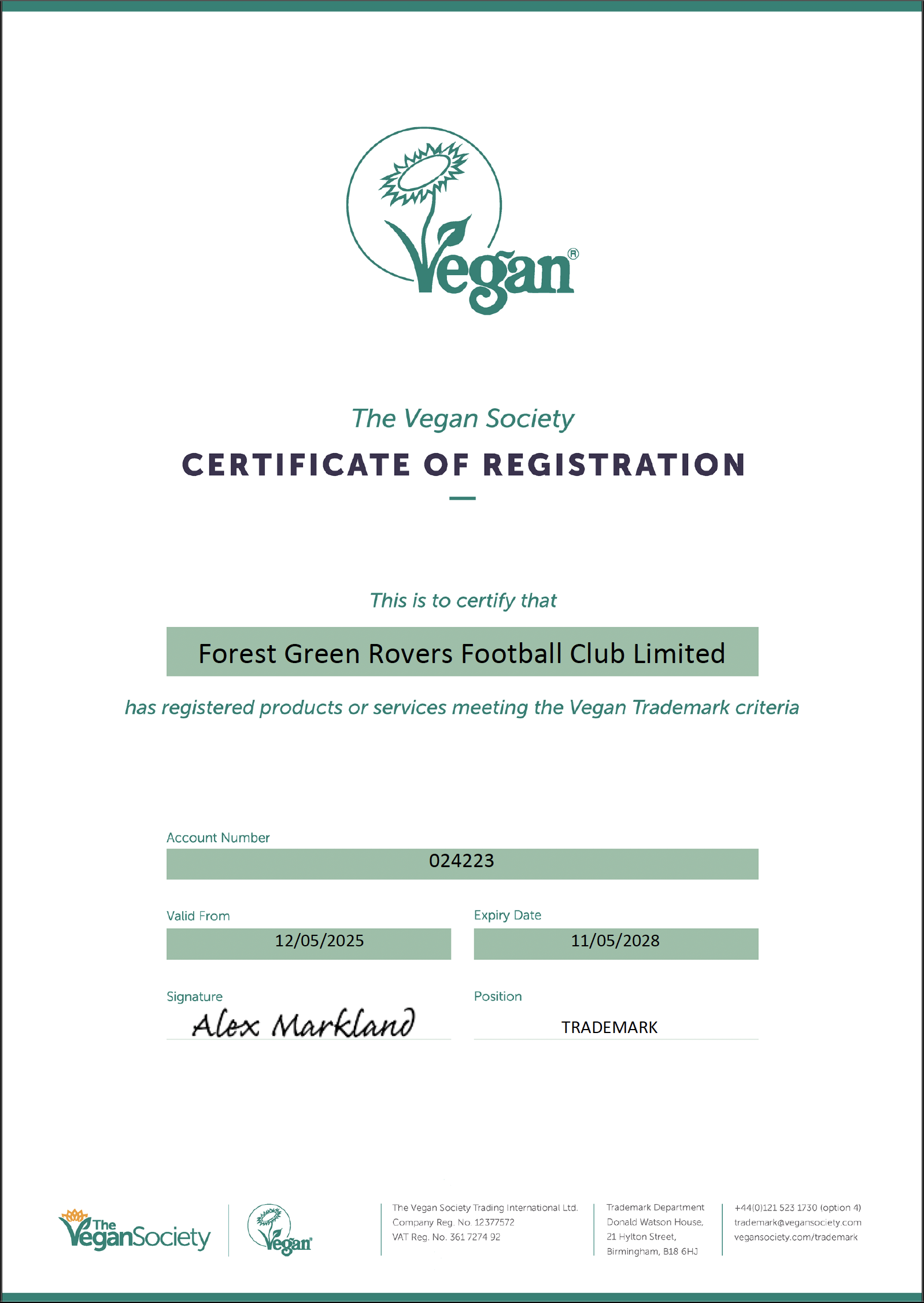 Vegan Society 