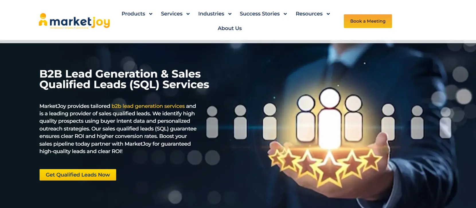 MarketJoy homepage