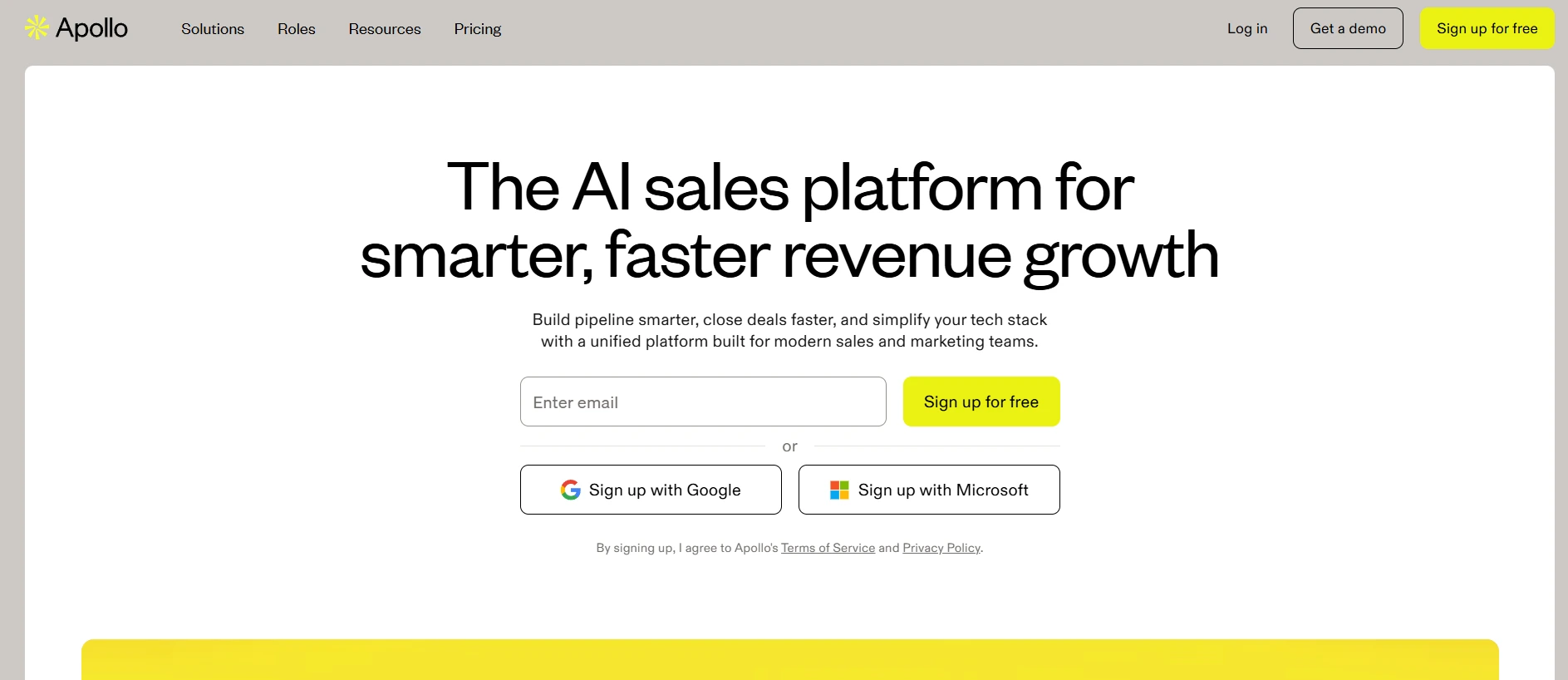 Apollo homepage