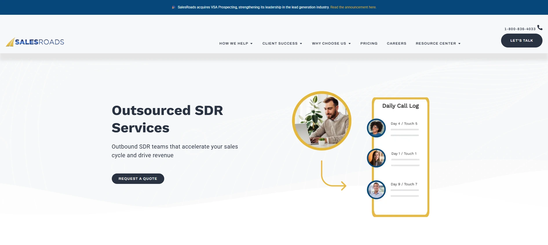 Salesroads homepage