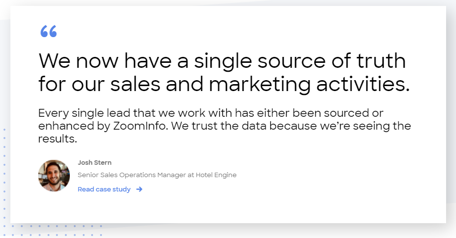 Case study from Josh Stern of Hotel Engine.