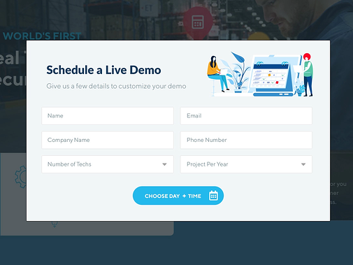 Example of a schedule demo form.