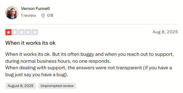 lusha-trustpilot-negative-review-screenshot-2