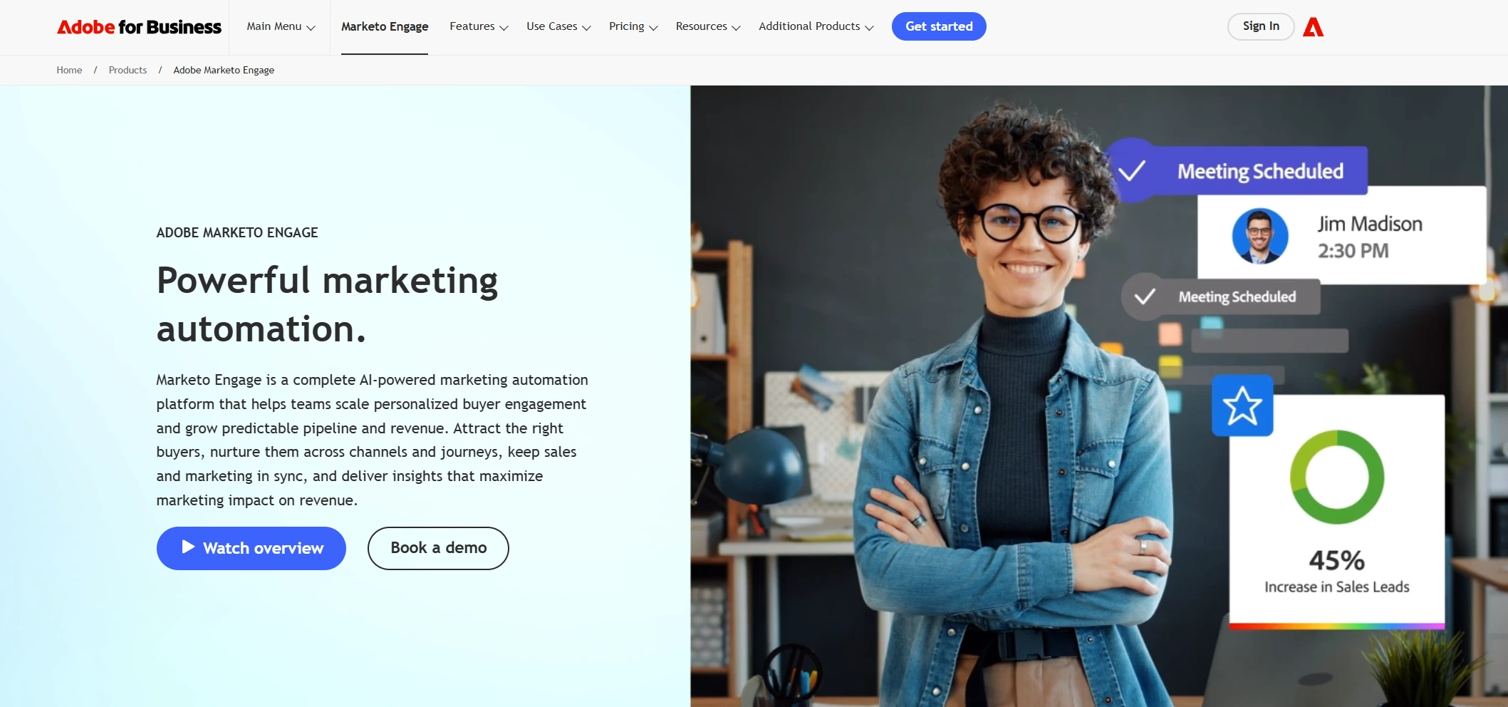 Adobe Marketo homepage