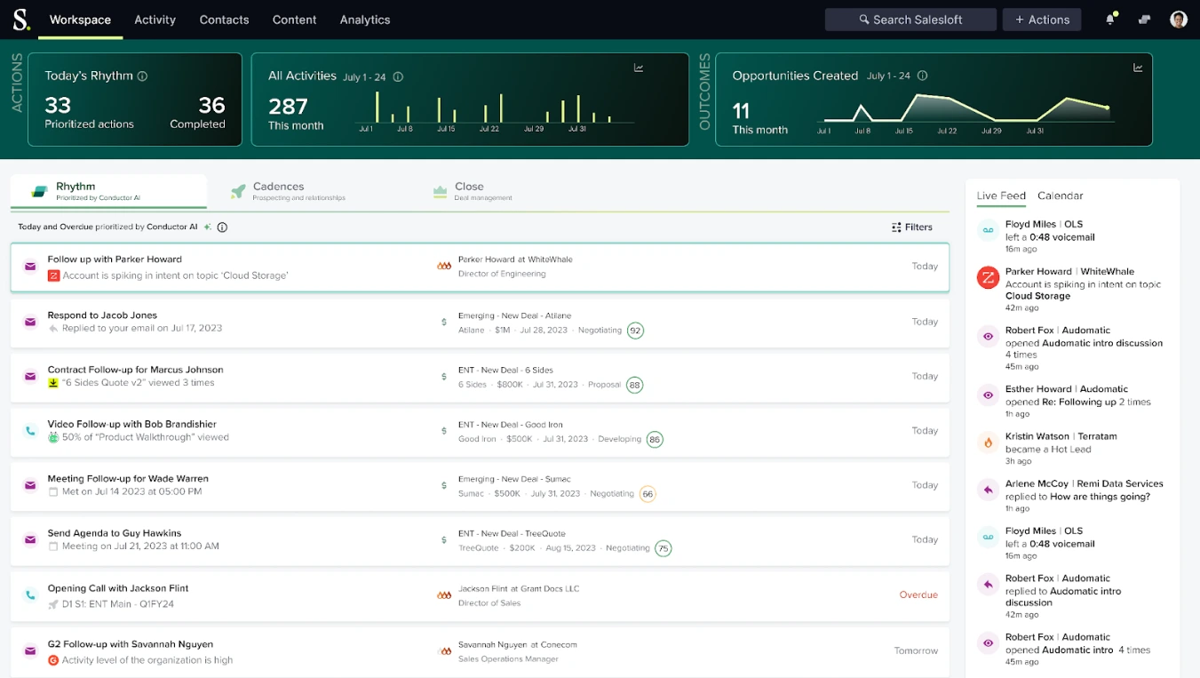 ZoomInfo Salesloft Rhythm