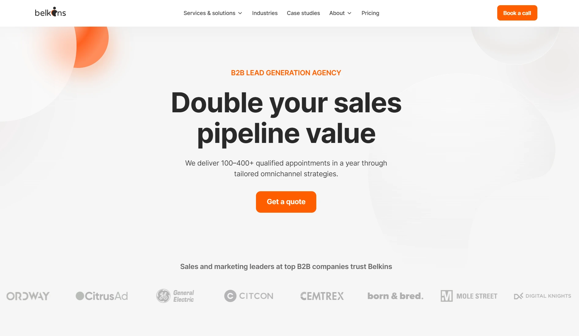 Belkins homepage