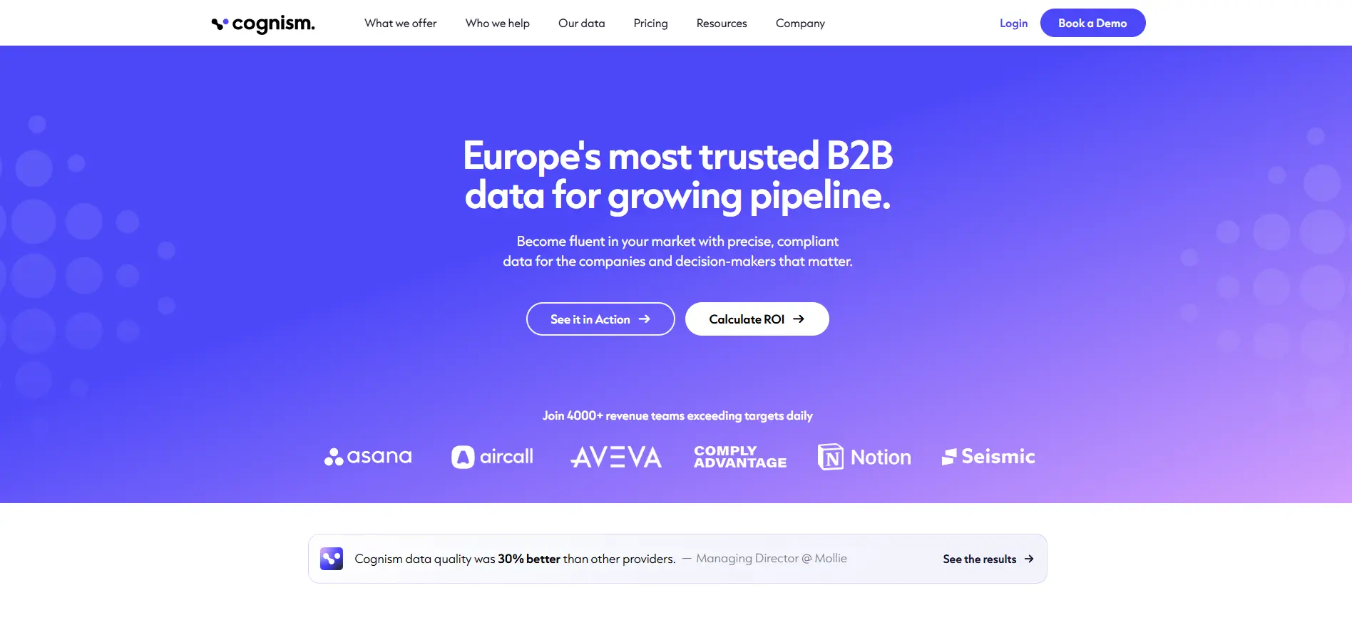 Cognism homepage