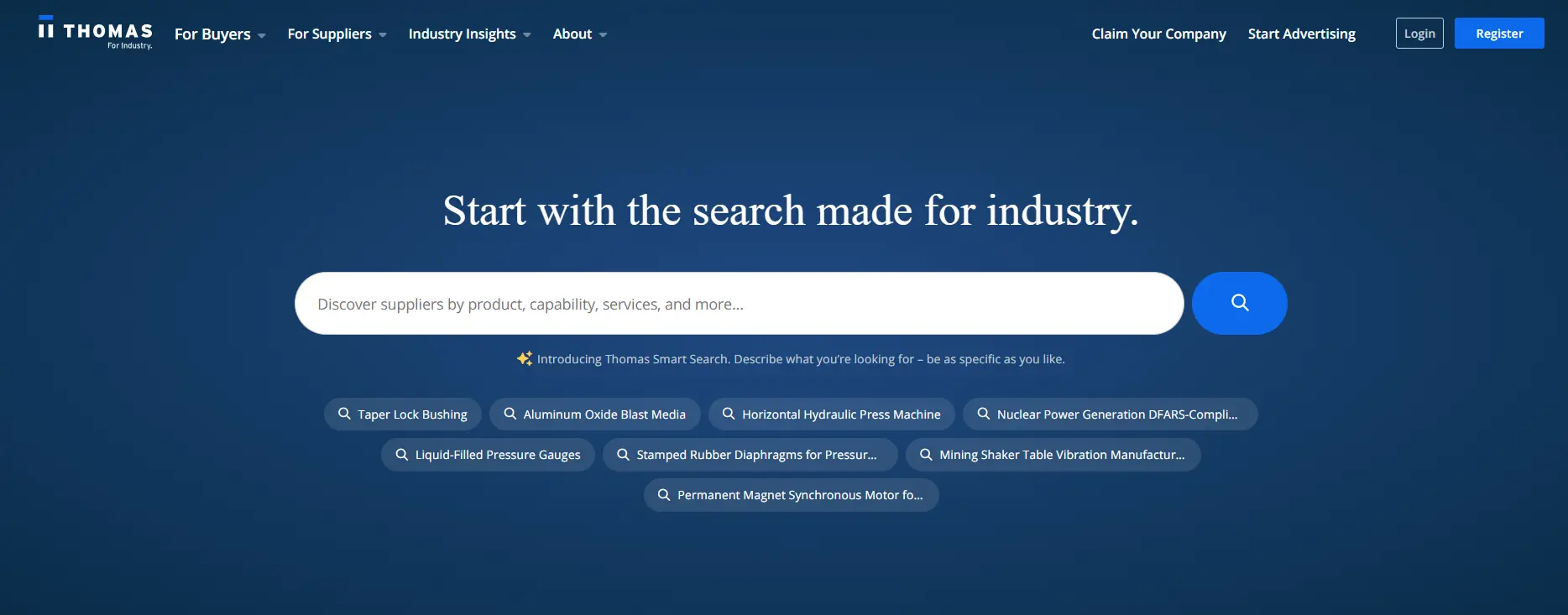 Thomasnet homepage