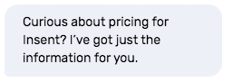 Example of B2B chatbot greeting script.