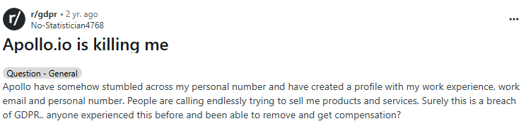 Apollo negative Reddit comment screenshot 2