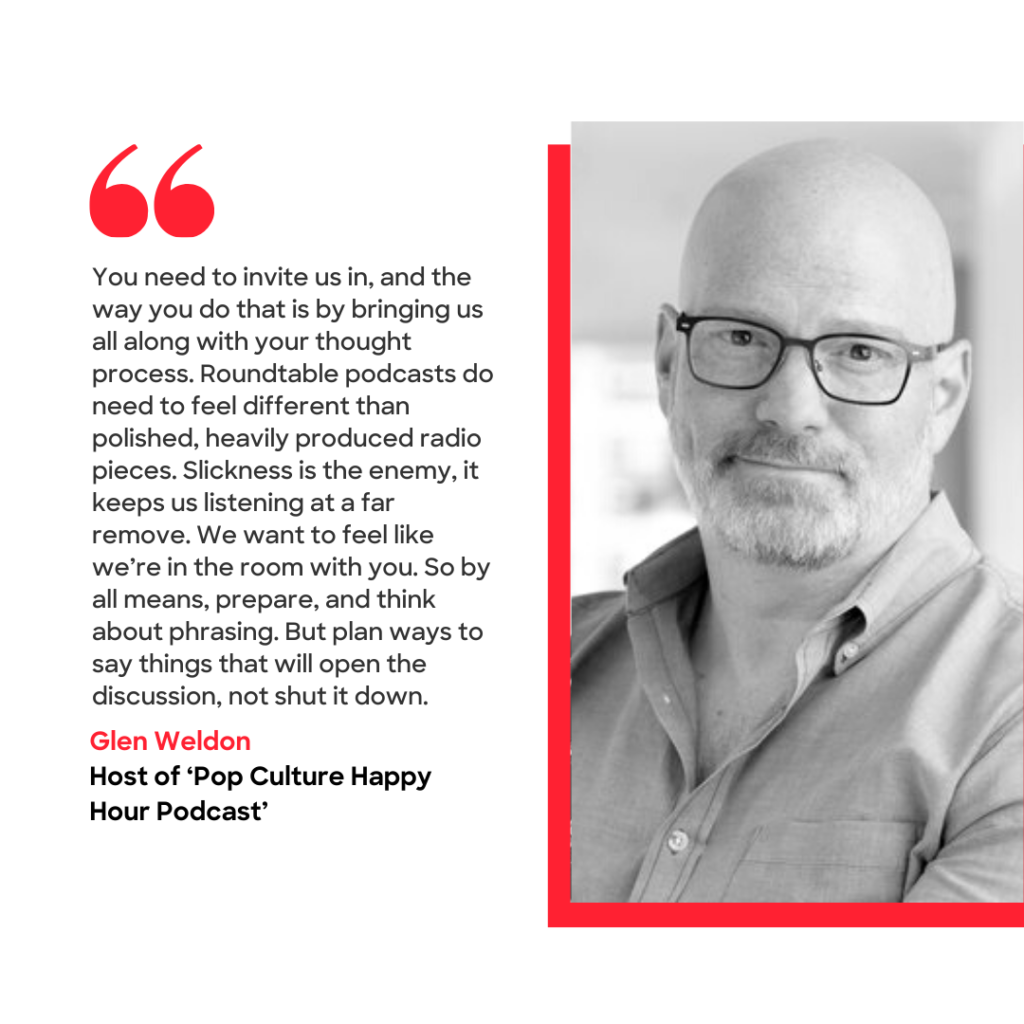 podcasting quote from glen weldon