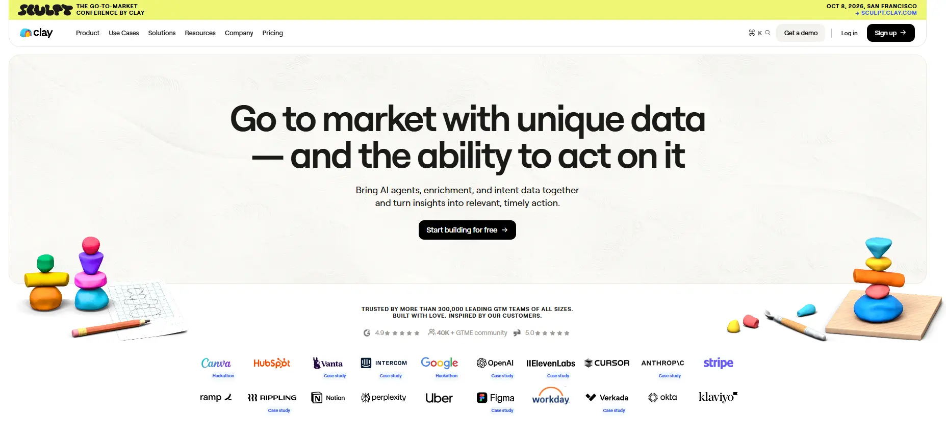 Clay homepage