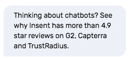 Example of a chatbot greeting script.