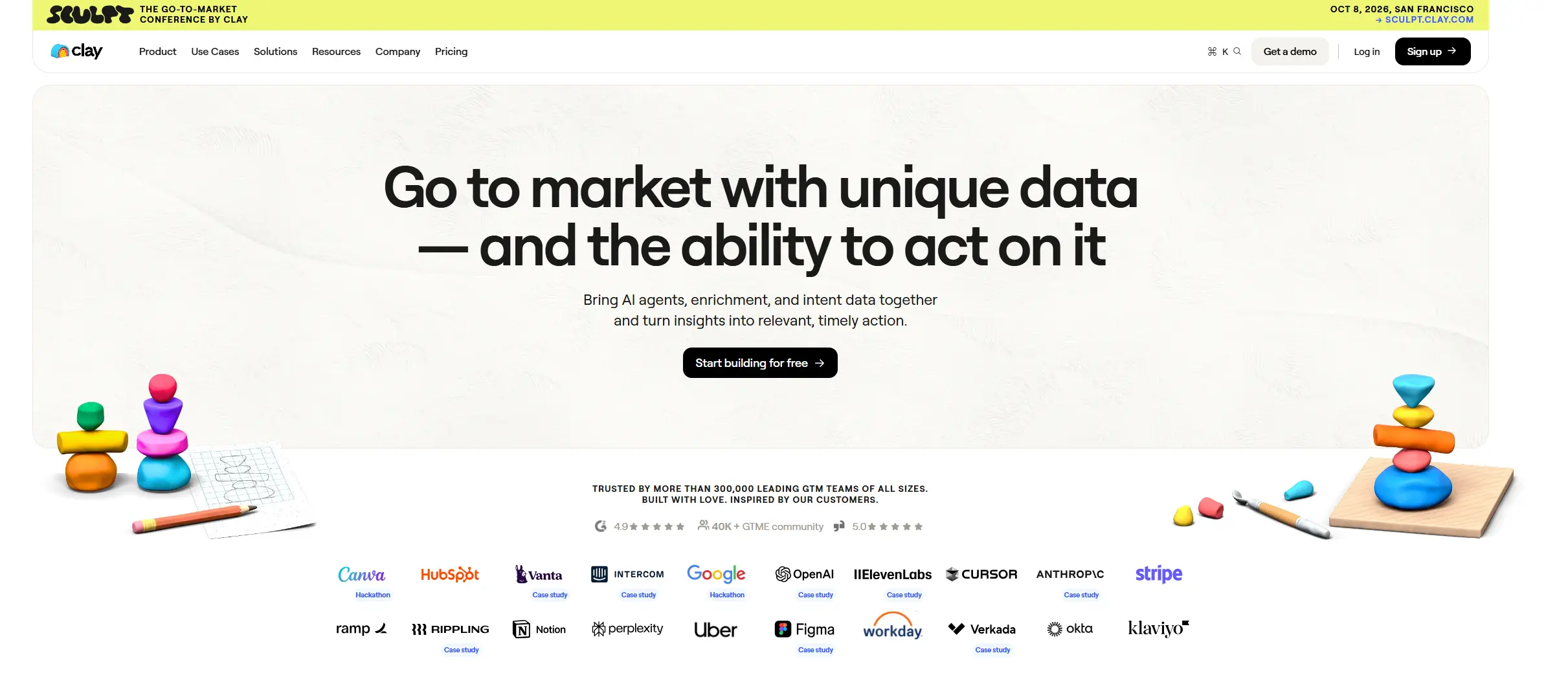 Clay website screenshot