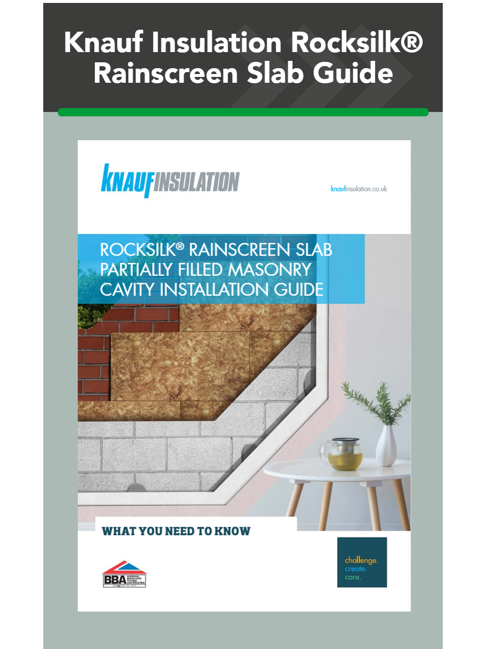 Knauf Insulation Rocksilk® Rainscreen Slab Guide