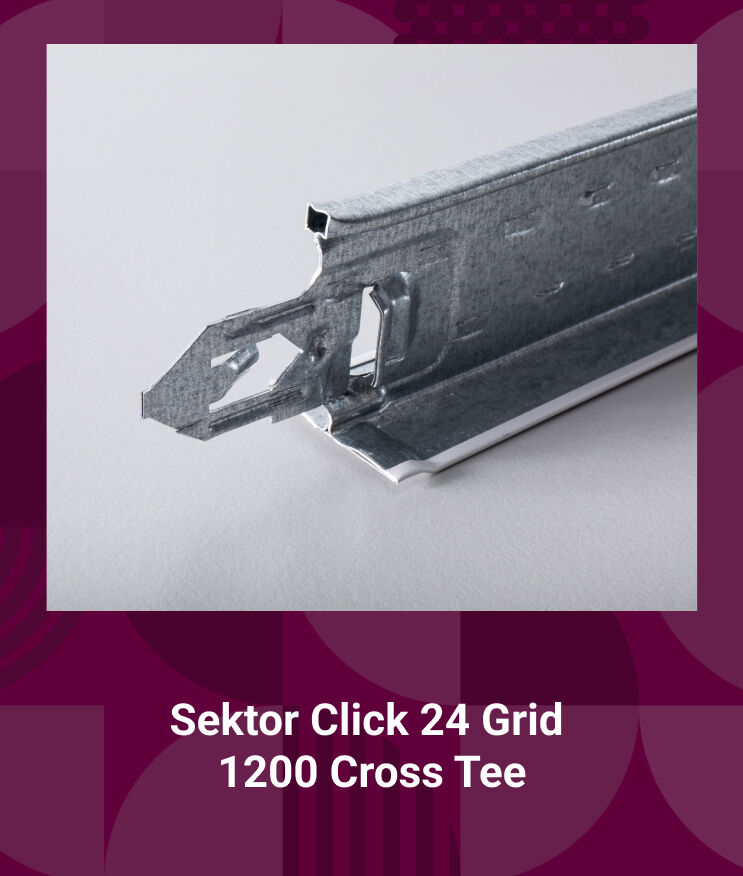 The image shows a Sektor Click 24 Grid 1200 Cross Tee