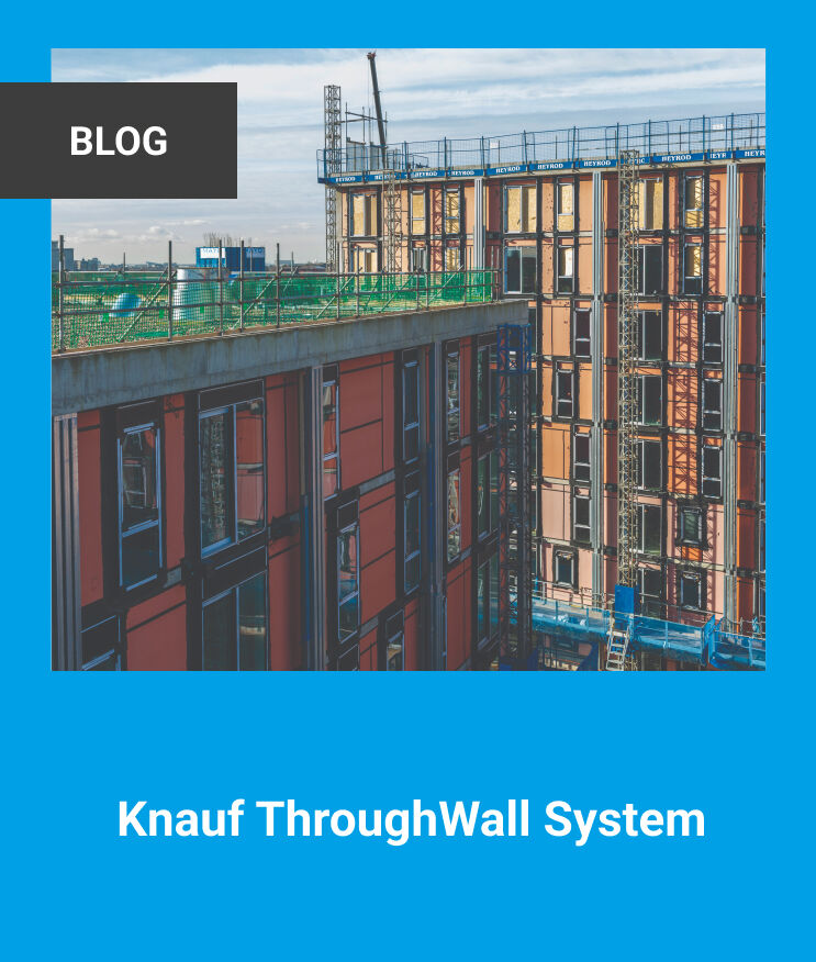 The image shows Knauf ThroughWall System blog cover