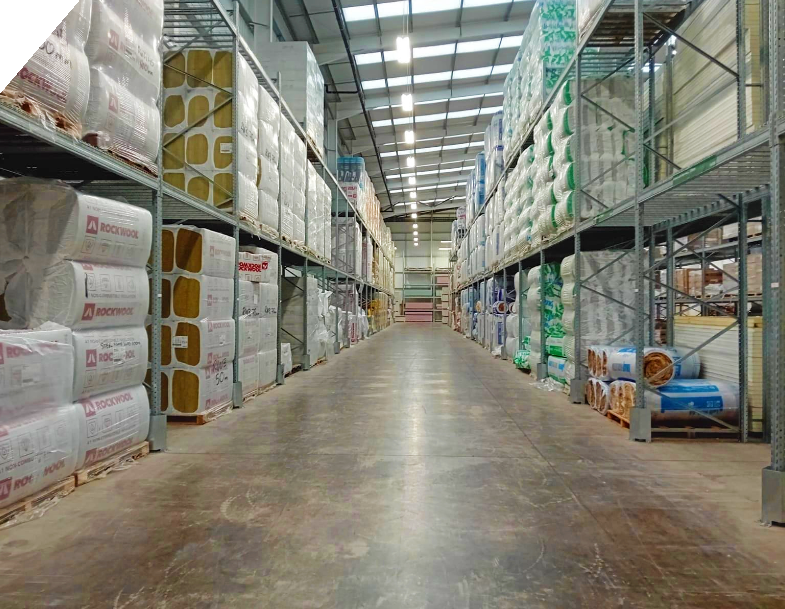A male CCF employee is taping a plasterboard package