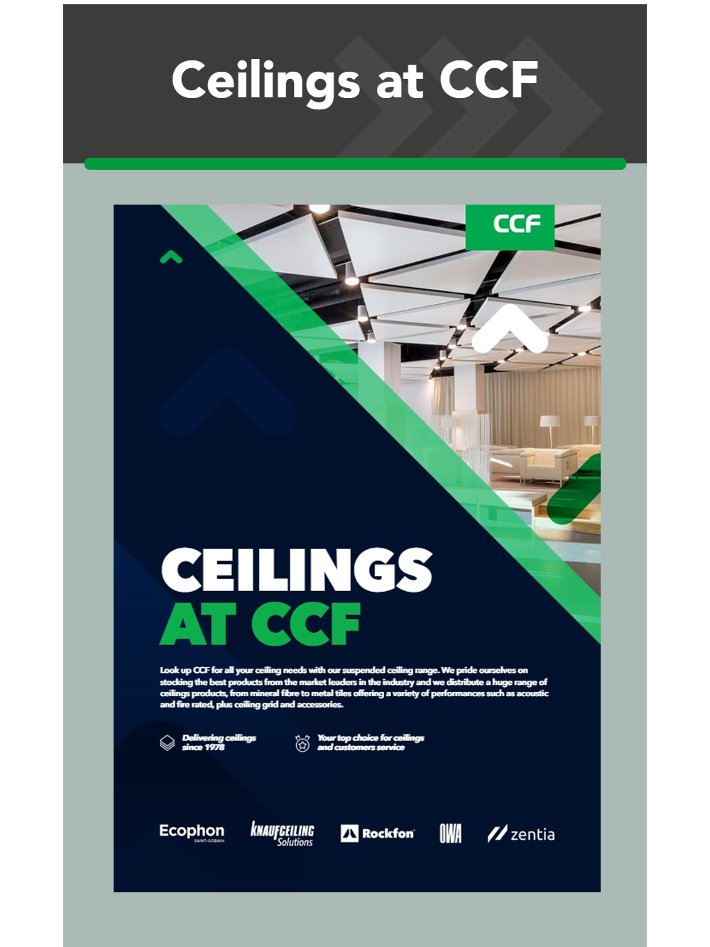Ceilings at CCF
