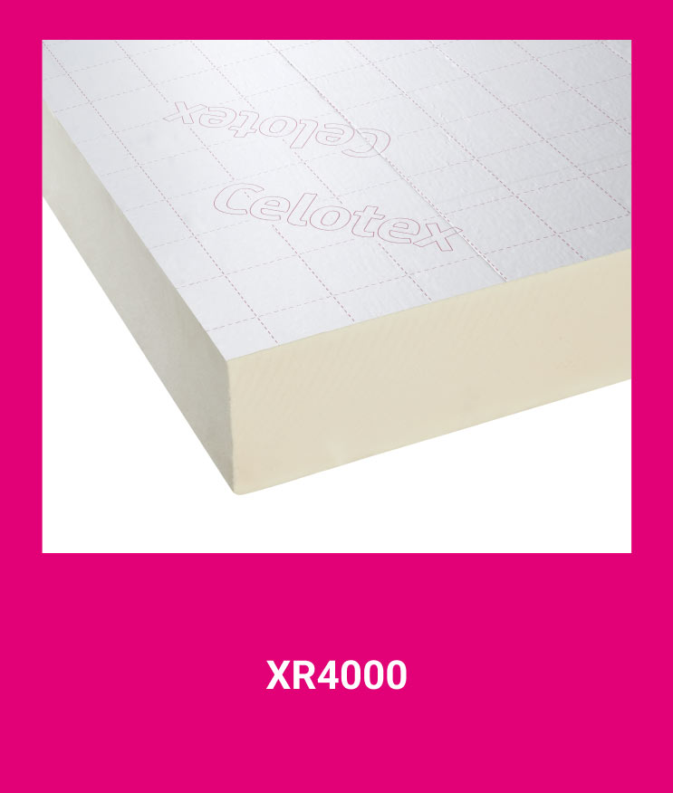 The image shows Celotex’s XR400 Insulation Board