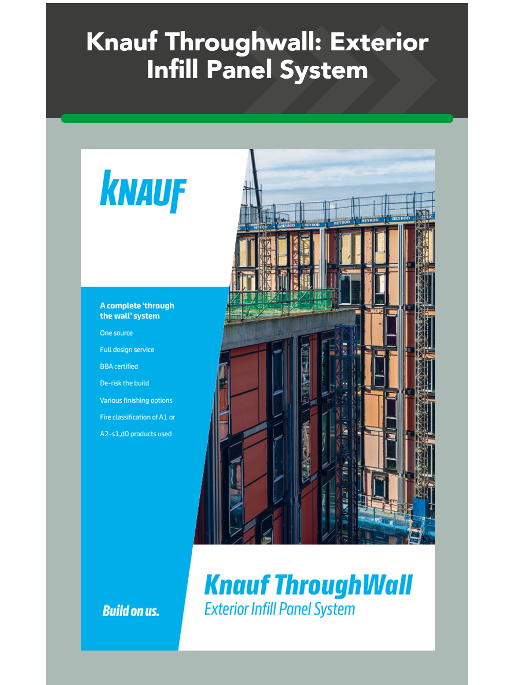 Knauf Throughwall Exterior Infill Panel System