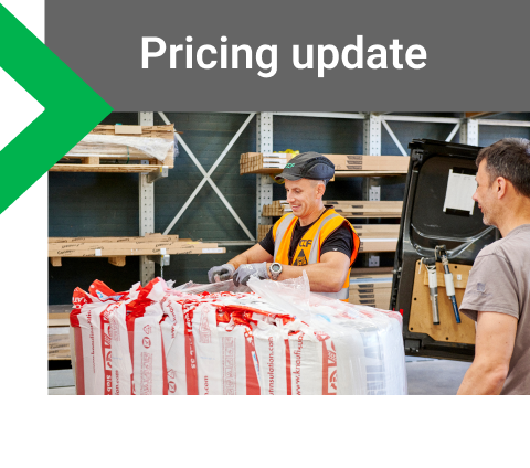 CCF employees packing and the image reads pricing update.