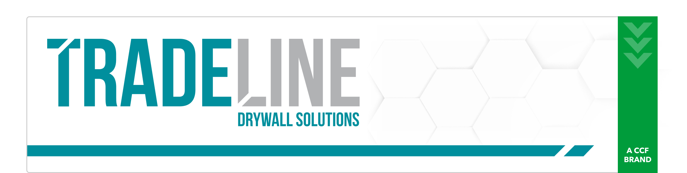 White banner that reads Tradeline drywall solutions a CCF brand