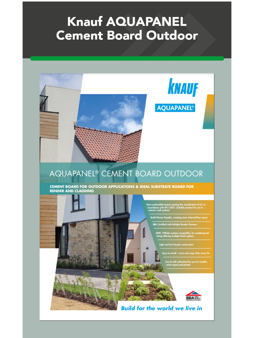 Knauf AQUAPANEL Outdoor