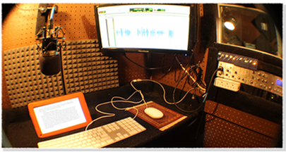 The “Brick Box,” Brick Shop Audiobooks’ custom “self-record” studio, in Brooklyn, NY