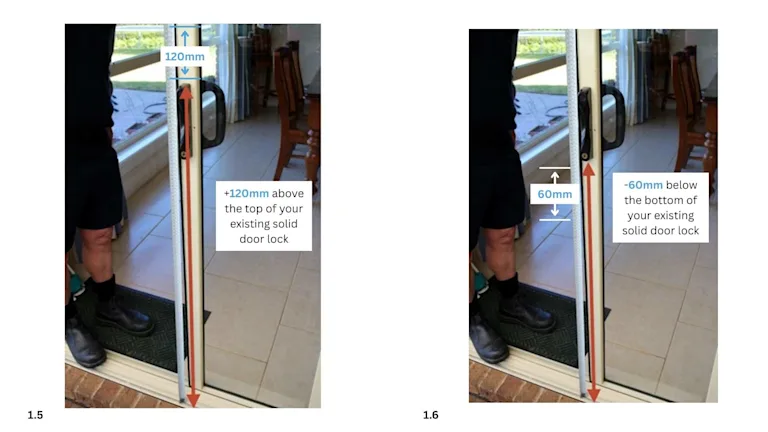 Sliding Door - Lock above or below method