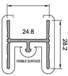 Top H Track - Sliding
