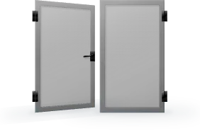 Graphic - Black and White - French Hinged Doors