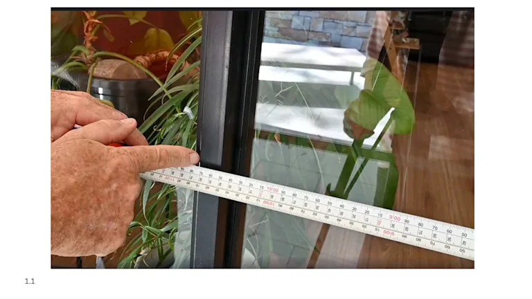 Width measurement - Double Sliding screen door