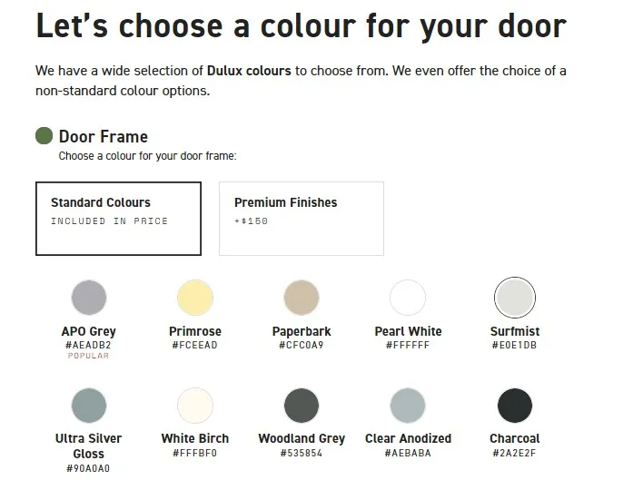 Seconline Colour Selector 
