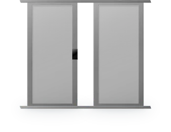 Graphic - Black and White - Double Sliding Doors