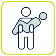 Person lifting a child