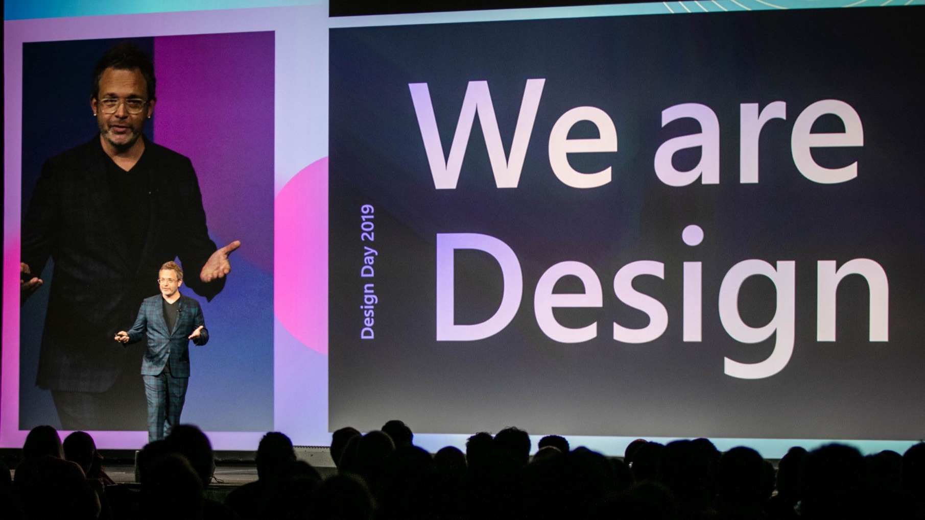 Jonah Sterling on stage at Microsoft's Design Day 2019