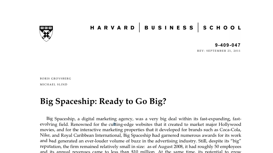 Cover: Ready to Go Big?