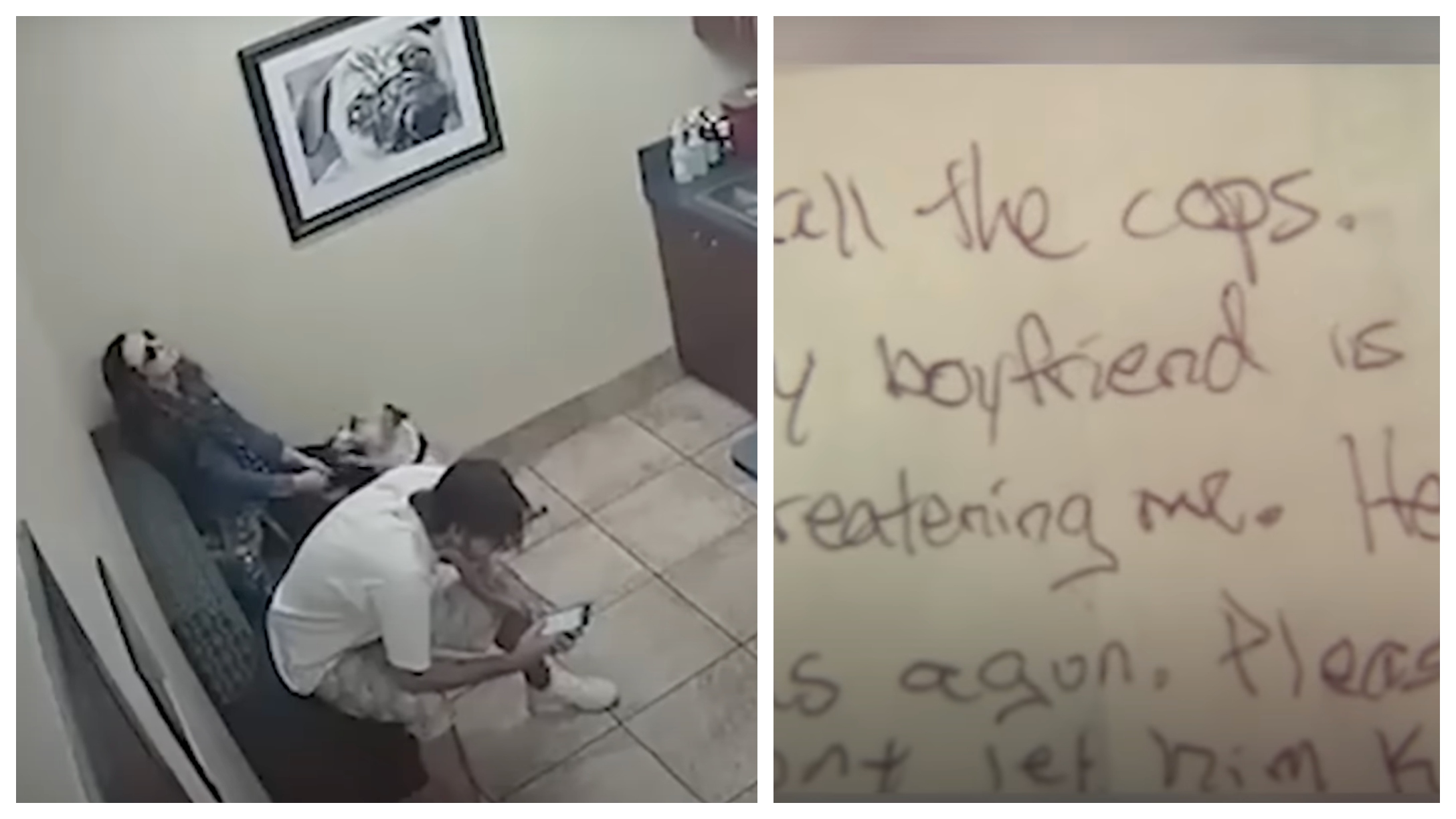 Shaking Woman Secretly Slips Note To Her Vet To Call 911 To Help Her