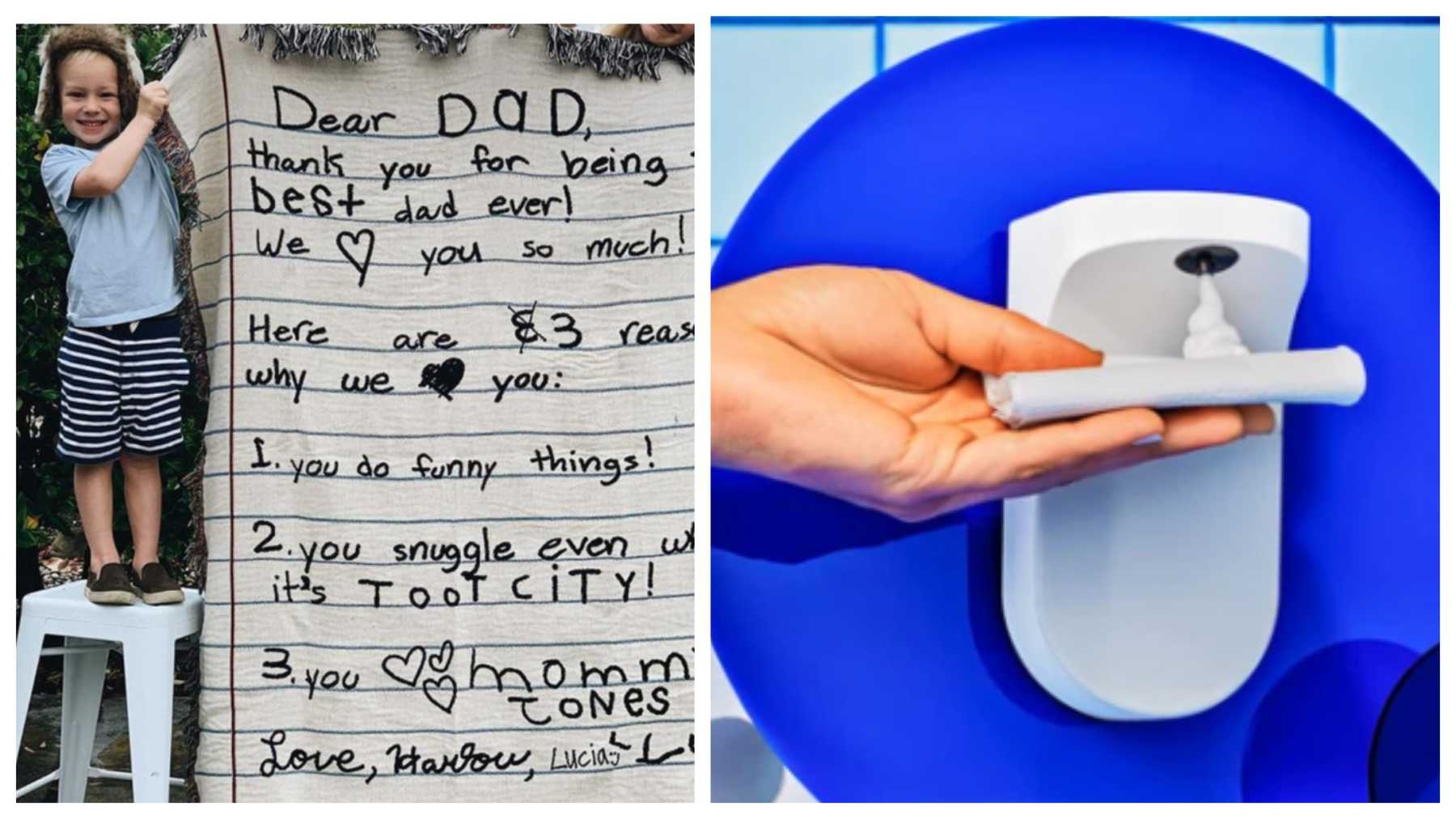 Dad, You're the ! Funny Toilet Paper Dad Gift - The Writing's on