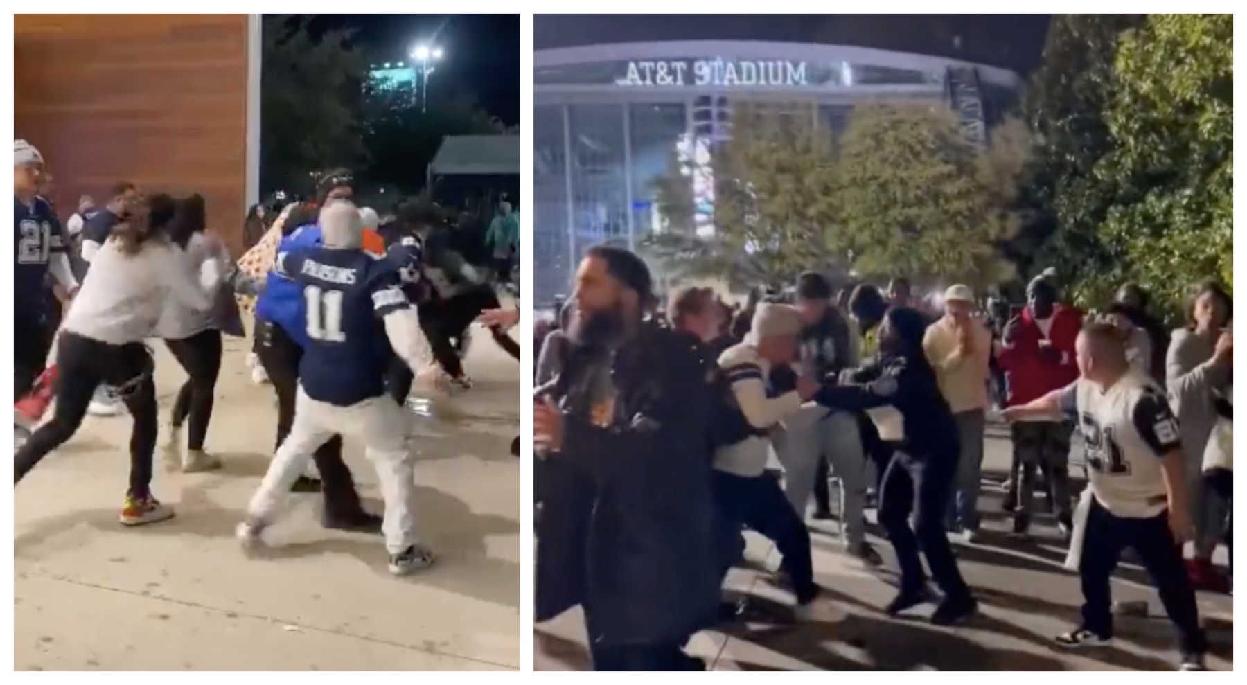 Cowboys fans brawl as they watch team lose to 49ers in playoff