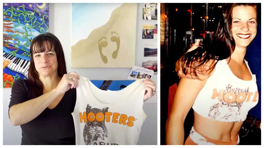 Mom Models Hooters Uniform 30 Years After Serving Wings as a Teenager