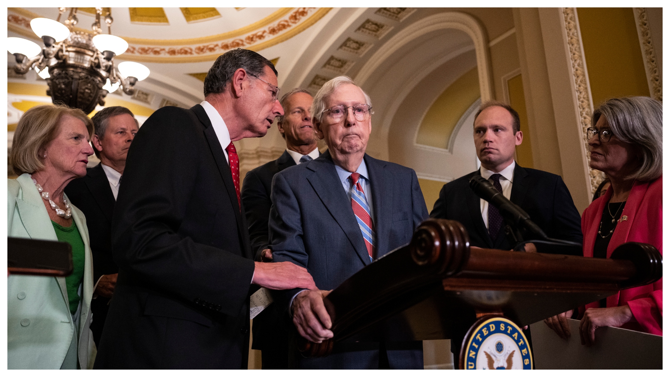 Mitch McConnell Freezes During Press Conference | LittleThings.com