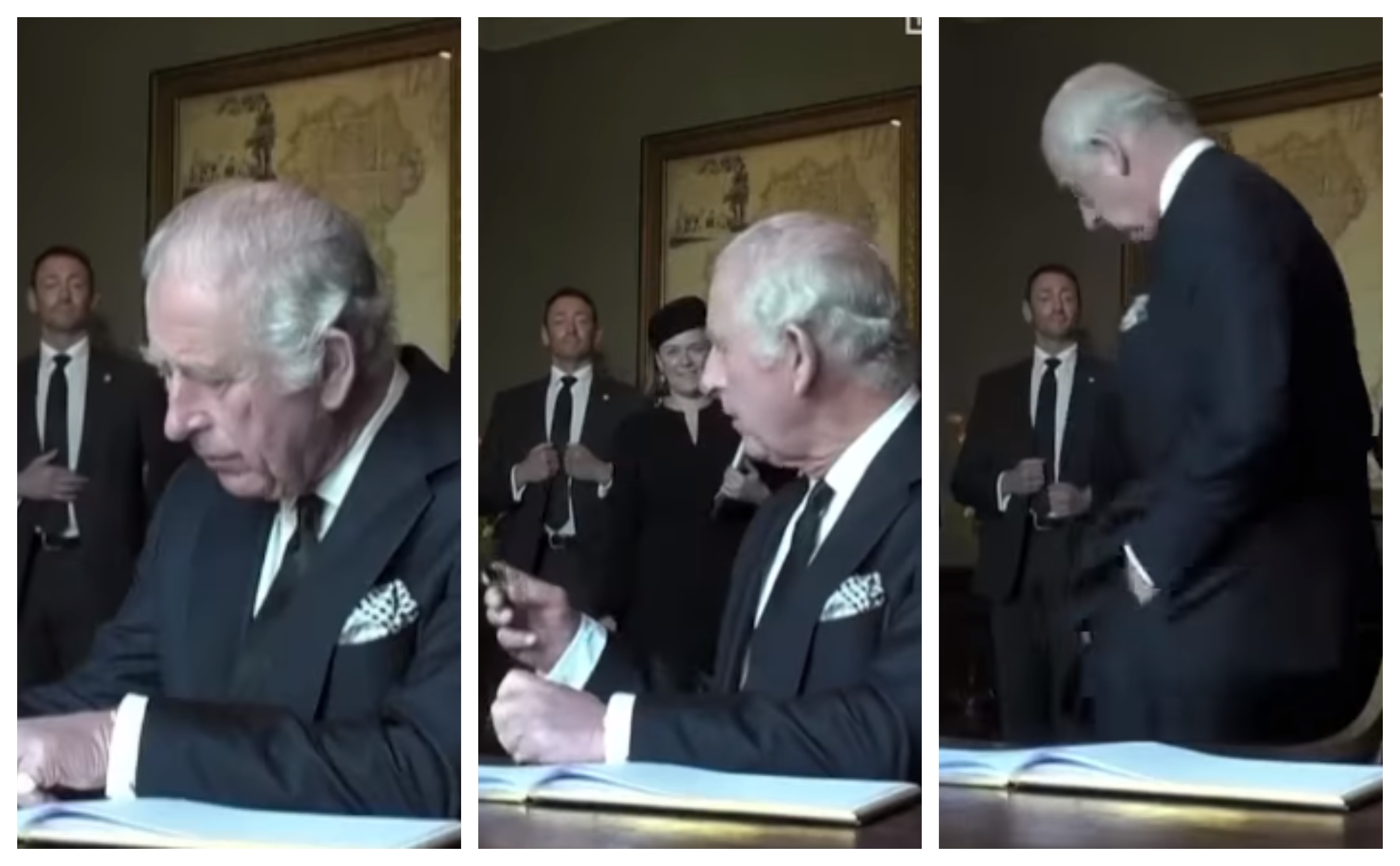 Watch King Charles III Have A Minor Meltdown After A Pen Leaks On Him