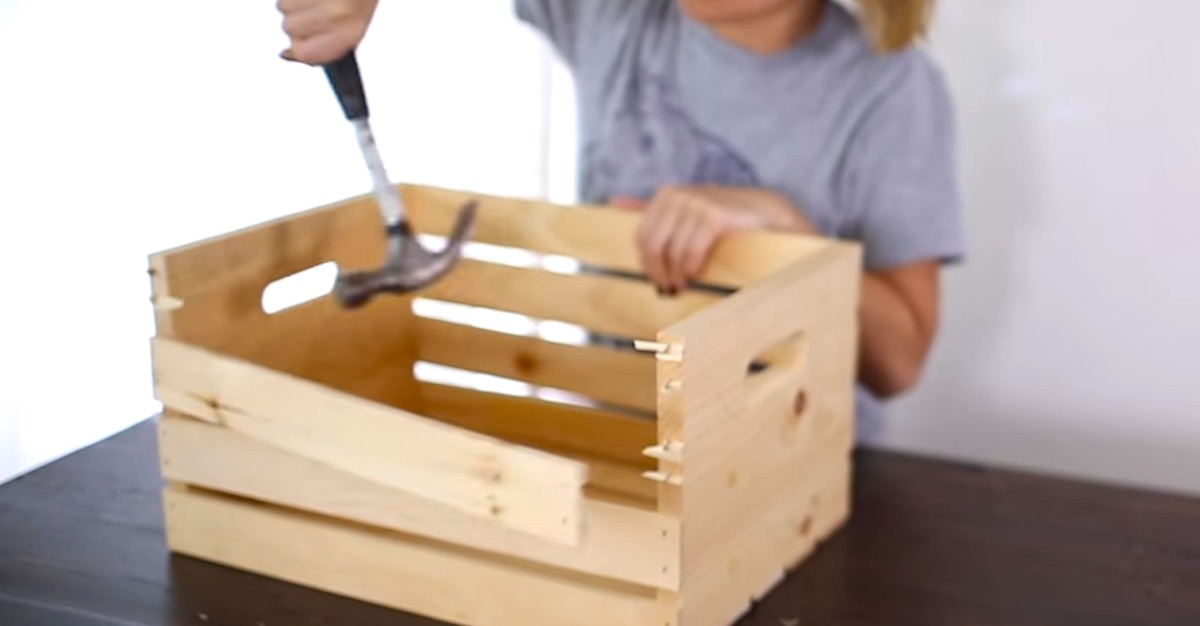 Wooden crate store dog bed diy