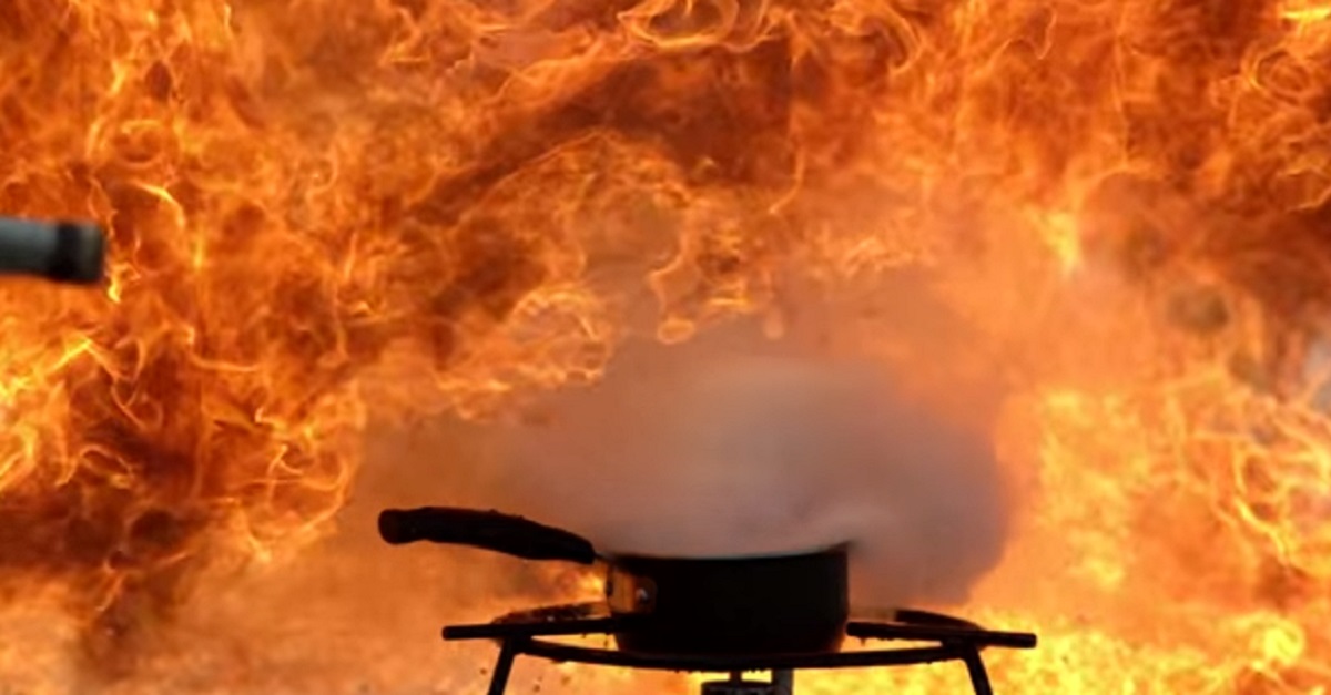 How to put out a grease fire and why using water is a horrible idea