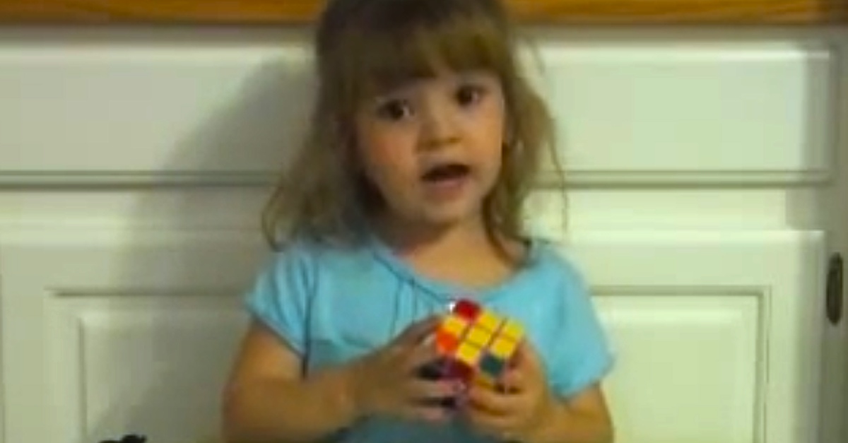 He Hands His 3-Year-Old Daughter A Rubik's Cube. What She Does To It ...