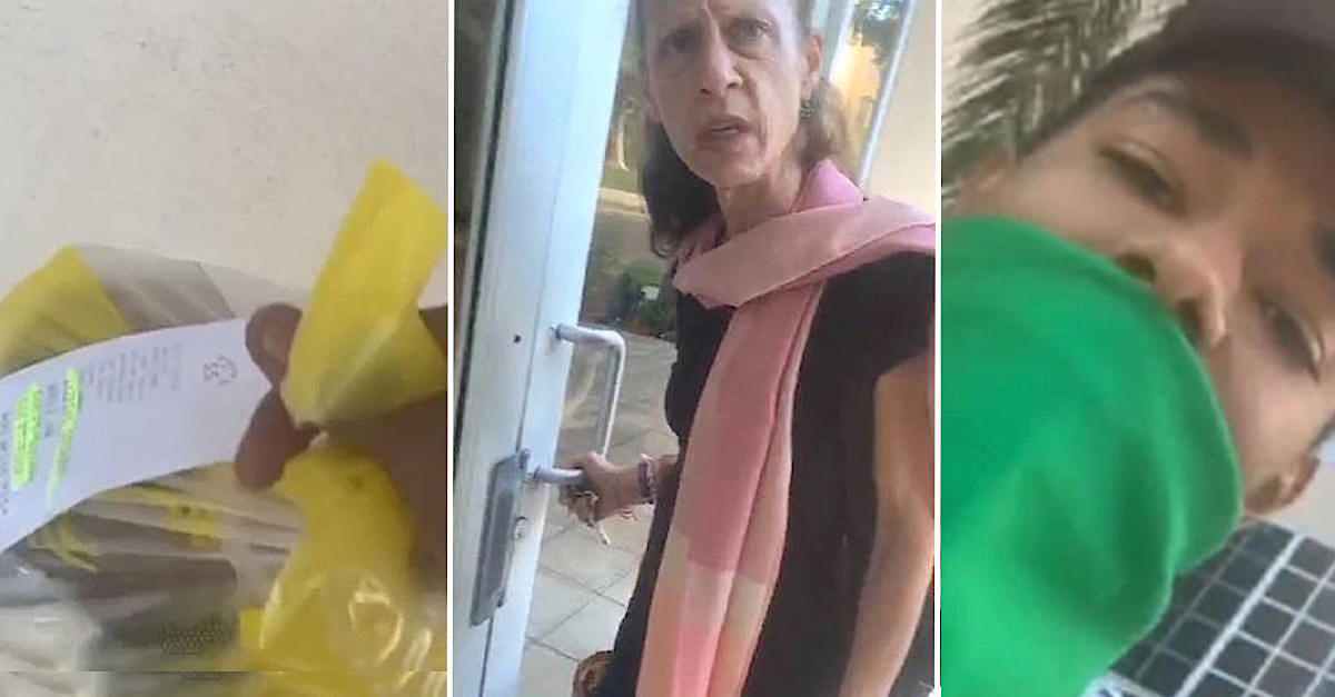 White Woman Blocks Black Postmates Driver From Building