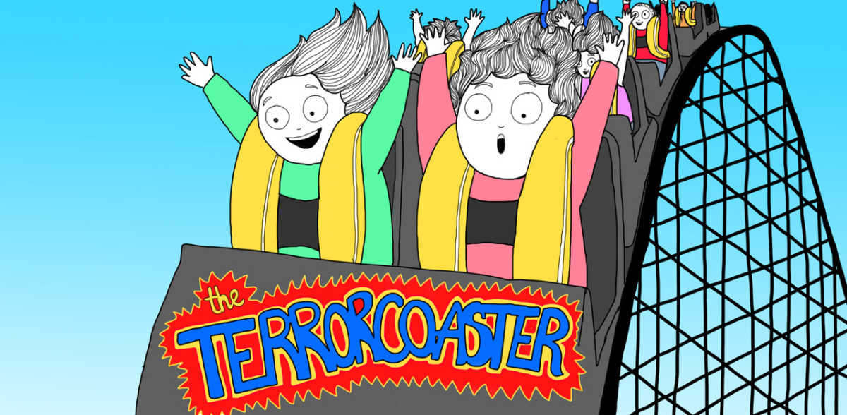 roller coaster funny stressed animal