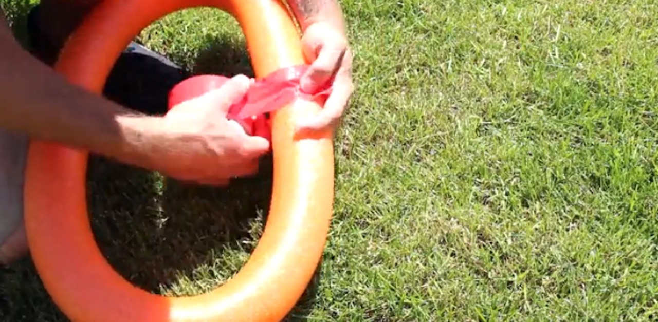 Mom Spots Dad Hauling 20 Pool Noodles In The Backyard. Now Watch When
